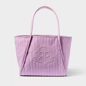 NWT Striped Large Terry Beach Tote Bag Lavender - Roller Rabbit x Target